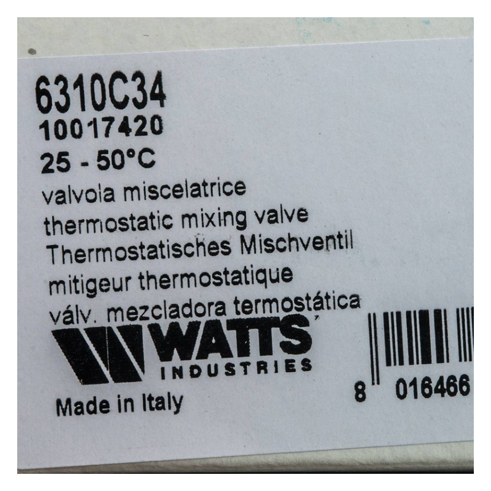 Термостатический смесительный клапан AQUAMIX 3/4" ВР, 25-50°С, KVs 1.9 / Watts фото на multiBOX