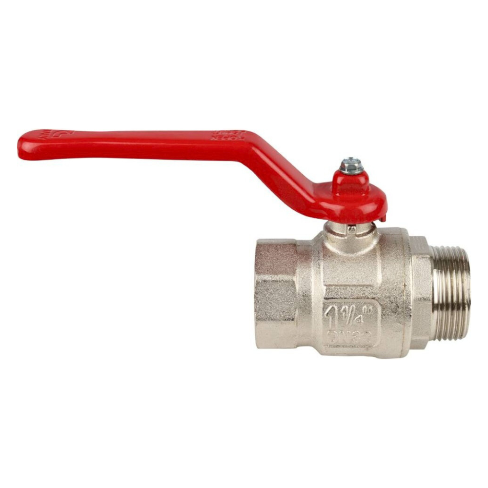 Кран шаровый IDEAL 090, 1 1/4" ВР-ВР полнопроходной, ручка рычаг / Itap фото на multiBOX