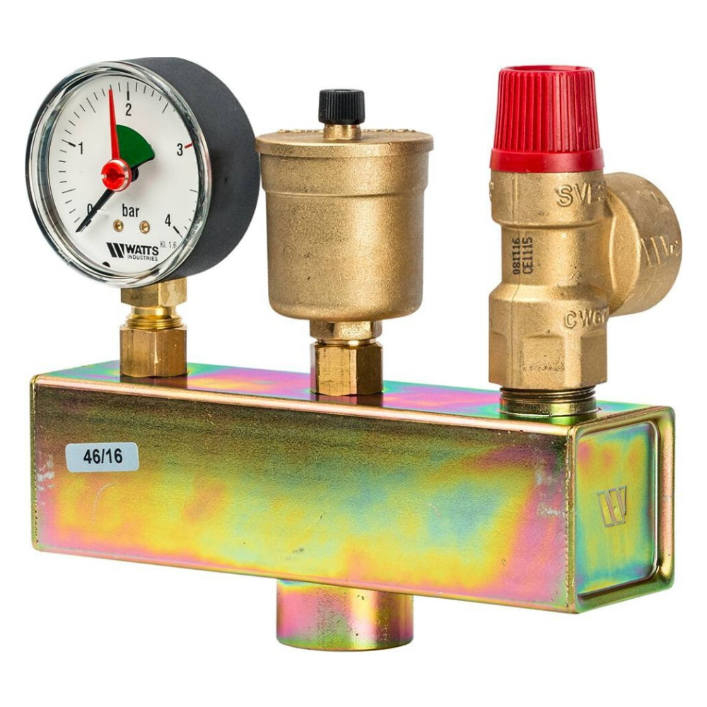 Группа безопасности в теплоизоляции KSG 30/20M-ISO 1" до 100 кВт, 3 бар / Watts фото на multiBOX