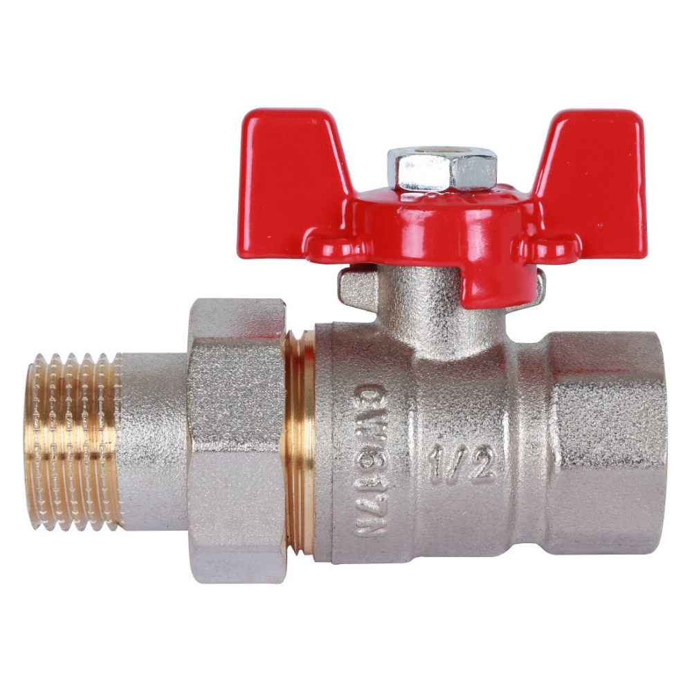 Кран шаровой с американкой 1/2" ВР-НР, ручка бабочка / Rommer фото на multiBOX