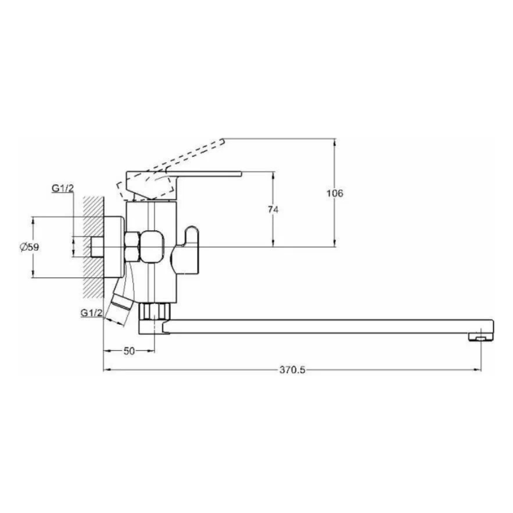 Смеситель для ванны D35-A, серия 390 (EC0393) / Econoce фото на multiBOX