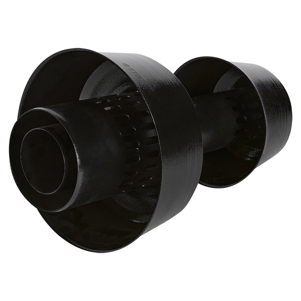 Оголовок верт. с ветрозащитой D80/125 п-п, черный широкий, традиционный / Stout фото на multiBOX