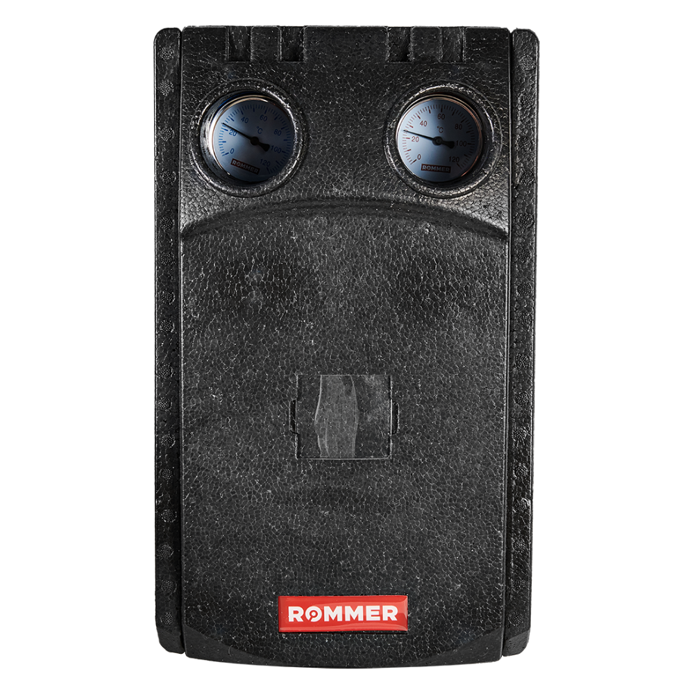 Насосная группа с 3-х ходовым смесителем 1" в теплоизоляции, без насоса, универсальная / Rommer фото на multiBOX