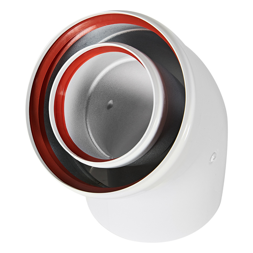 Отвод угол 45 гр. D80/125 п-м, традиционный / Rommer фото на multiBOX