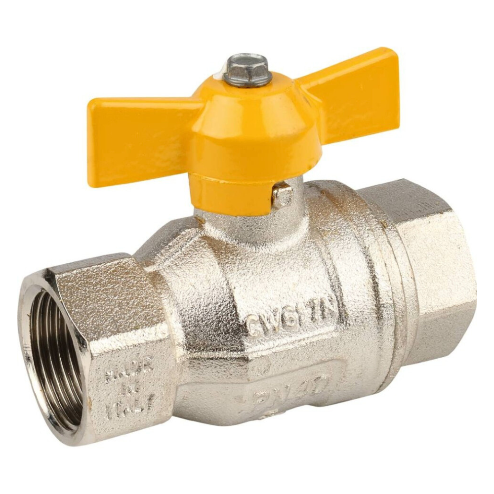 Кран шаровый для газа BERLIN 072, 3/4" ВР-ВР полнопроходной, ручка бабочка / Itap фото на multiBOX