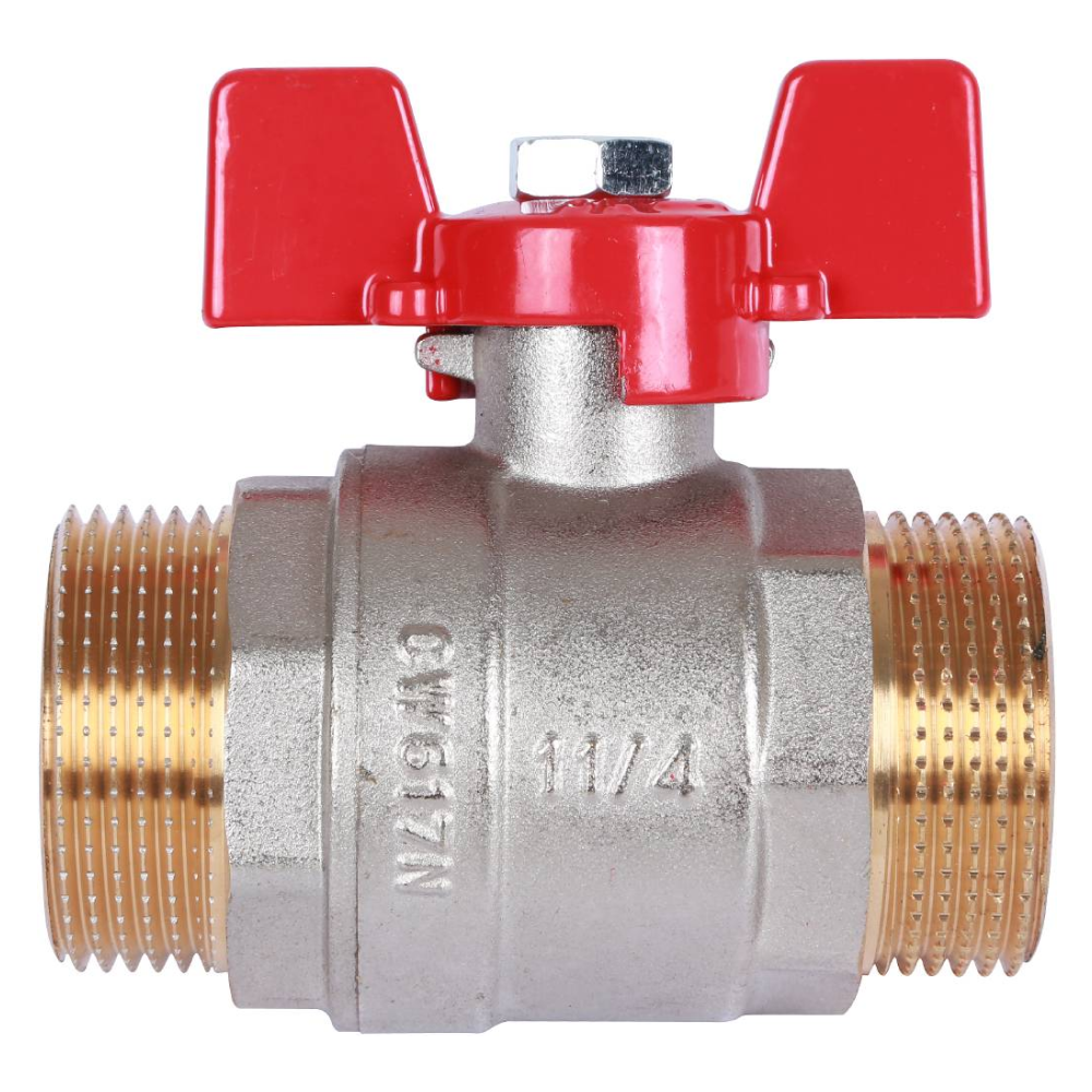 Кран шаровой 1 1/4" НР-НР, ручка бабочка / Rommer фото на multiBOX