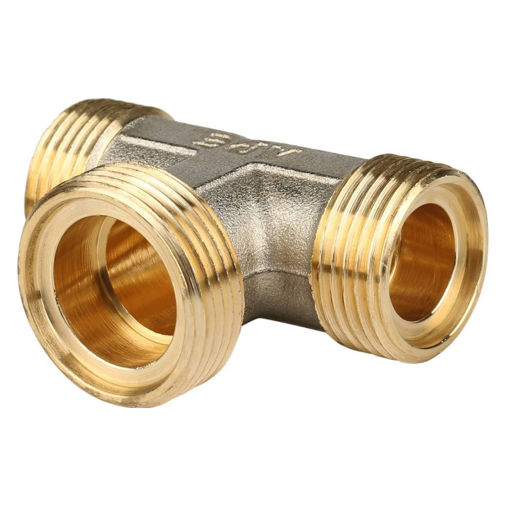 Тройник переходной 16x20x16 для металлопластиковых труб винтовой / Stout фото на multiBOX