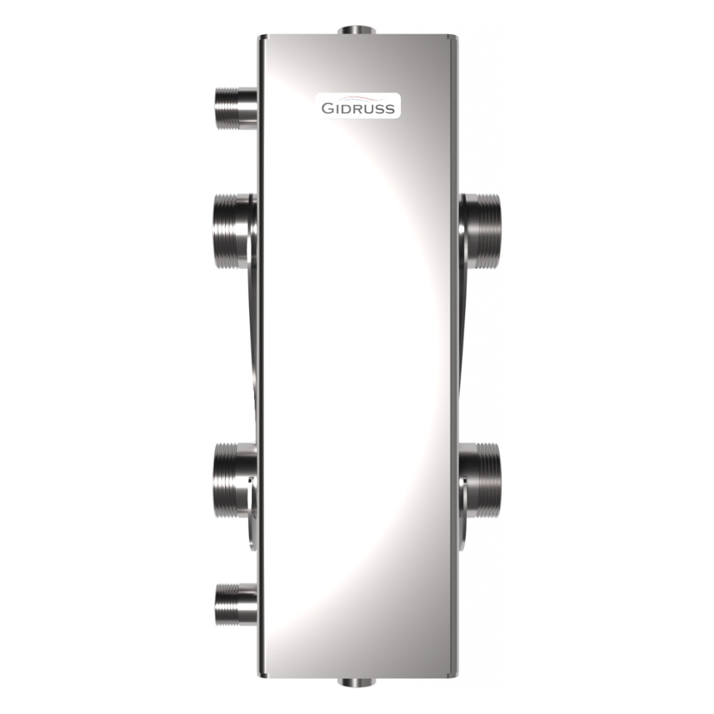 Гидравлический разделитель 1 1/2" GRSS-150-40 до 150 кВт, нерж. сталь, корпус 120х120 мм / Gidruss фото на multiBOX