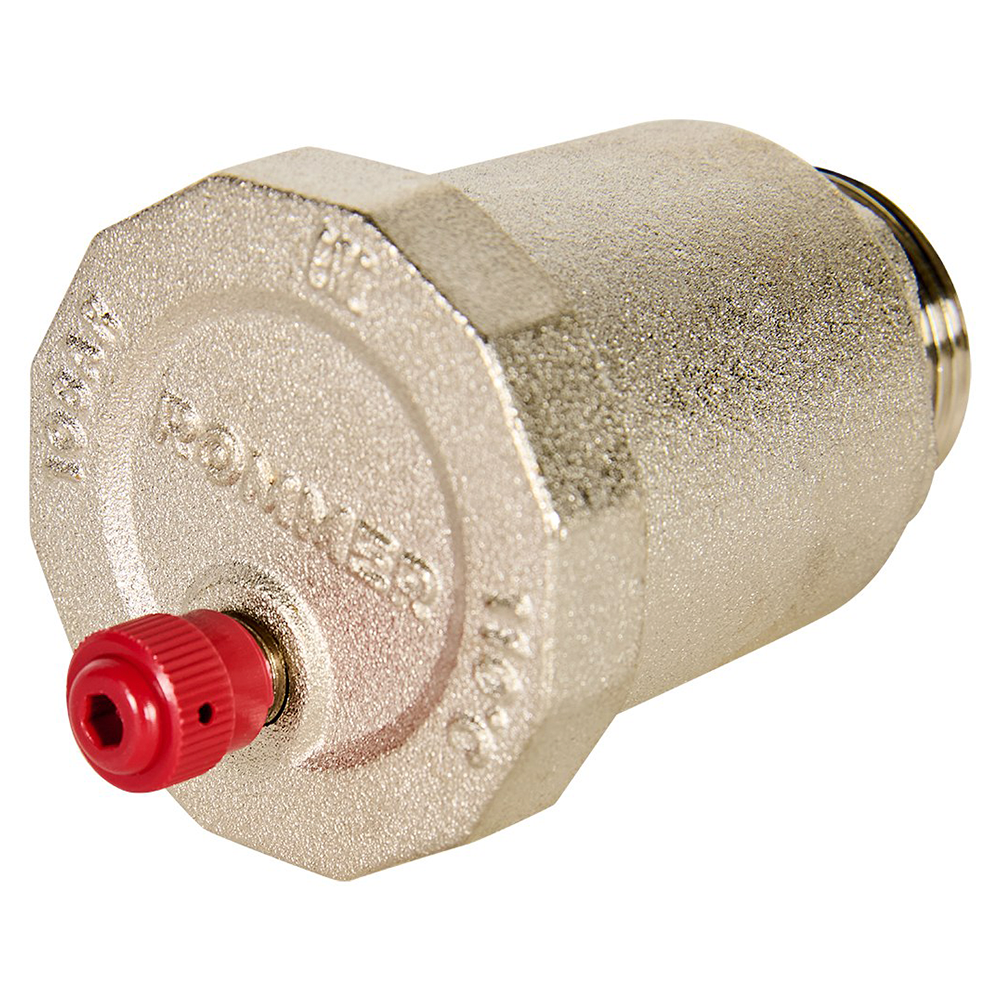 Воздухоотводчик автоматический 3/4" НР верт. выпуск, никелированный / Rommer фото на multiBOX