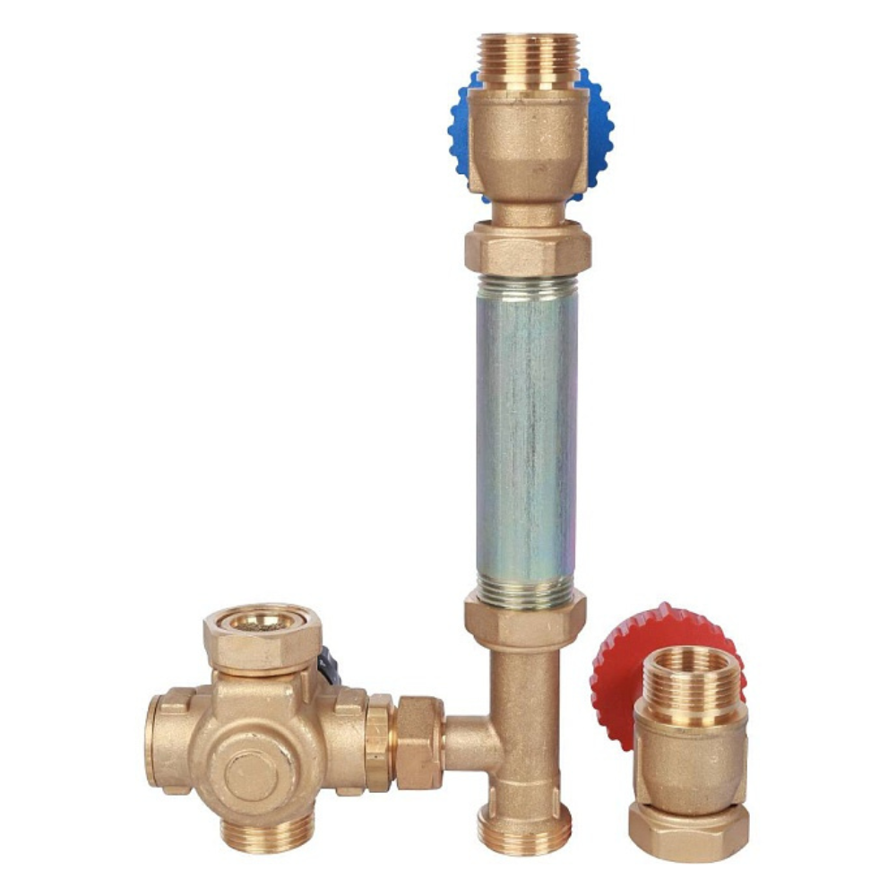 Насосная группа с терм. смесительным клапаном 3/4" в теплоизоляции, без насоса / Stout фото на multiBOX