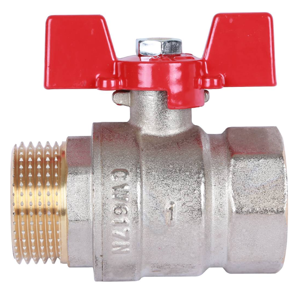 Кран шаровой 1" ВР-НР, ручка бабочка / Rommer фото на multiBOX