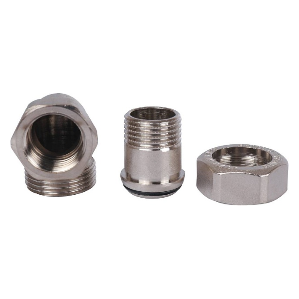 Разъемное угловое соединение американка ВН 1/2", никелированное, уплотнение под гайкой o-ring кольцо / Stout фото на multiBOX