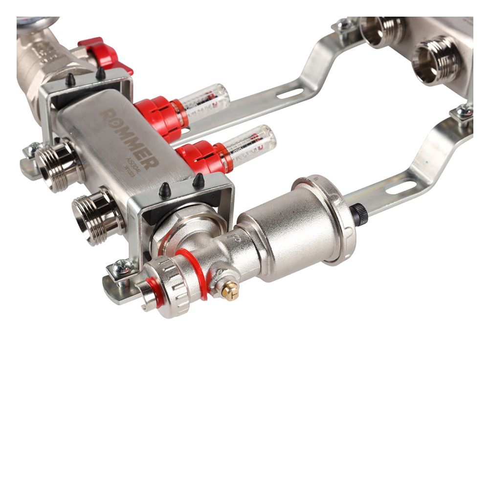 Коллектор из нерж. стали 5 выходов в сборе с расходомерами / Rommer фото на multiBOX