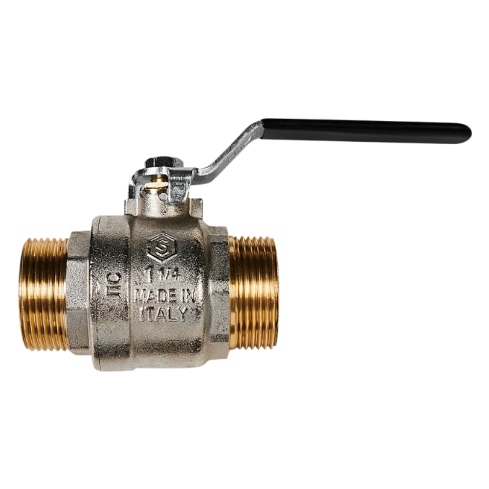 Кран шаровой 1 1/4" НР/НР, ручка рычаг / Stout фото на multiBOX