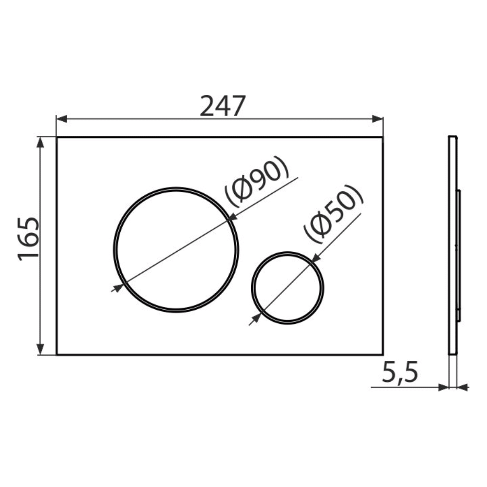 Кнопка смыва для инсталяции M271-BL-01, xром-глянец / AlcaDrain / AlcaPlast фото на multiBOX