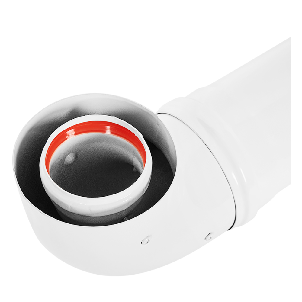 Комплект дымохода СТАНДАРТ D60/100  L900 мм (хомут в комплекте + втулка D60 L50 мм) / Rommer фото на multiBOX