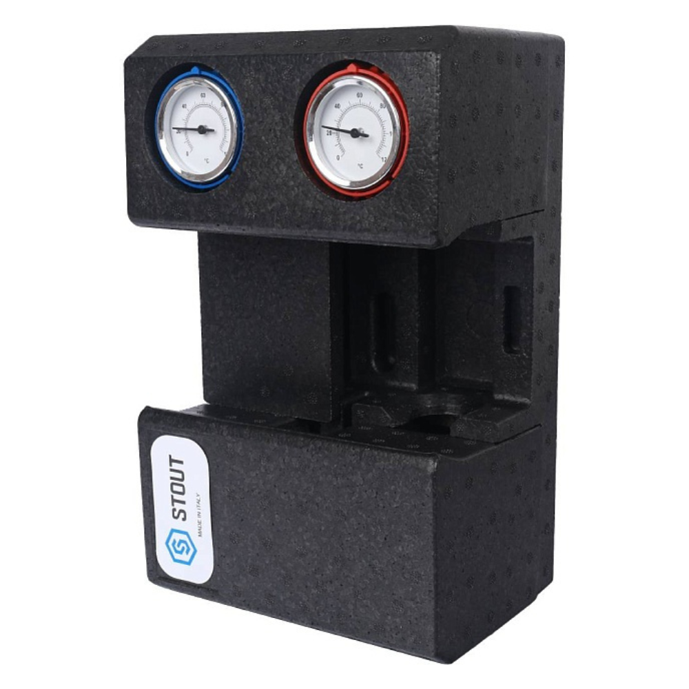 Насосная группа с терм. смесительным клапаном 3/4" в теплоизоляции, без насоса / Stout фото на multiBOX