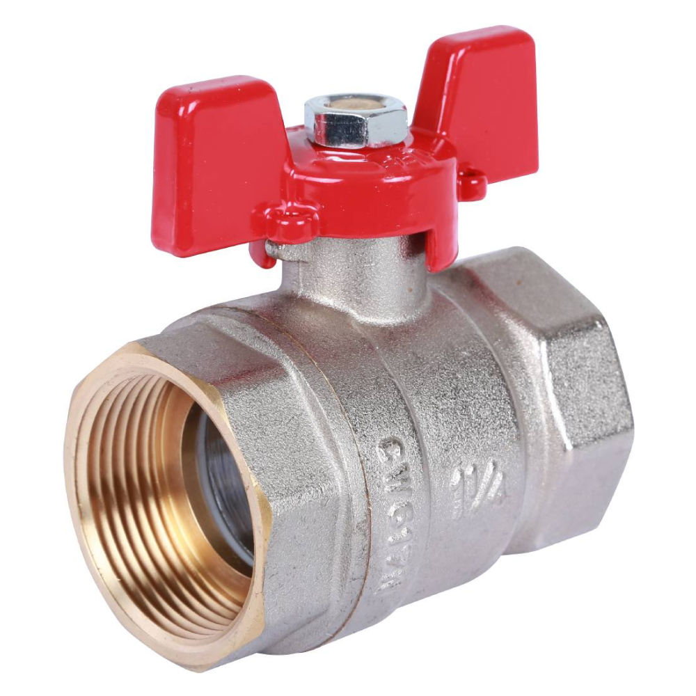 Кран шаровой 1 1/4" ВР-ВР, ручка бабочка / Rommer фото на multiBOX