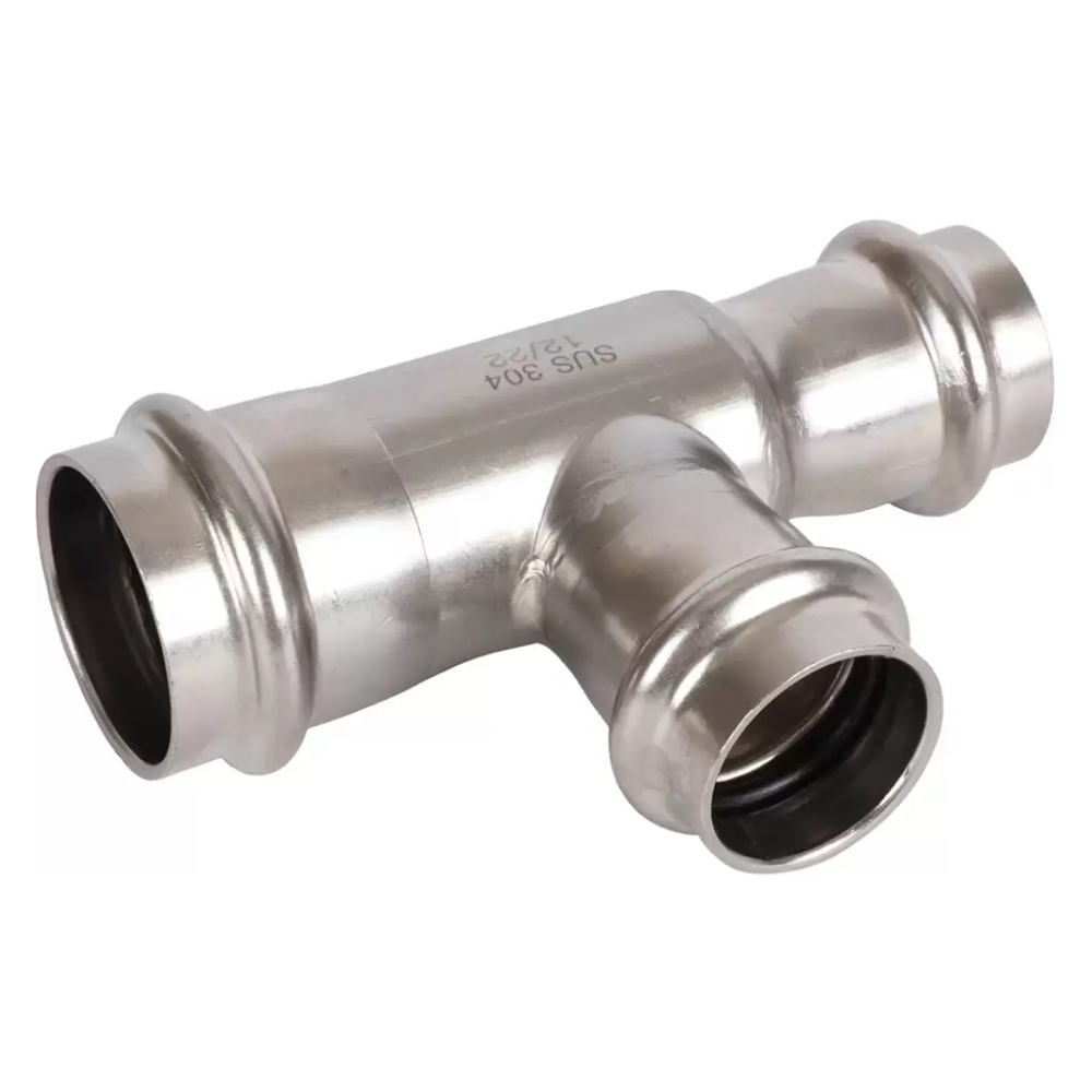 Тройник переходной ВПр 28х22х22 из нерж. стали прессовой / Rommer фото на multiBOX