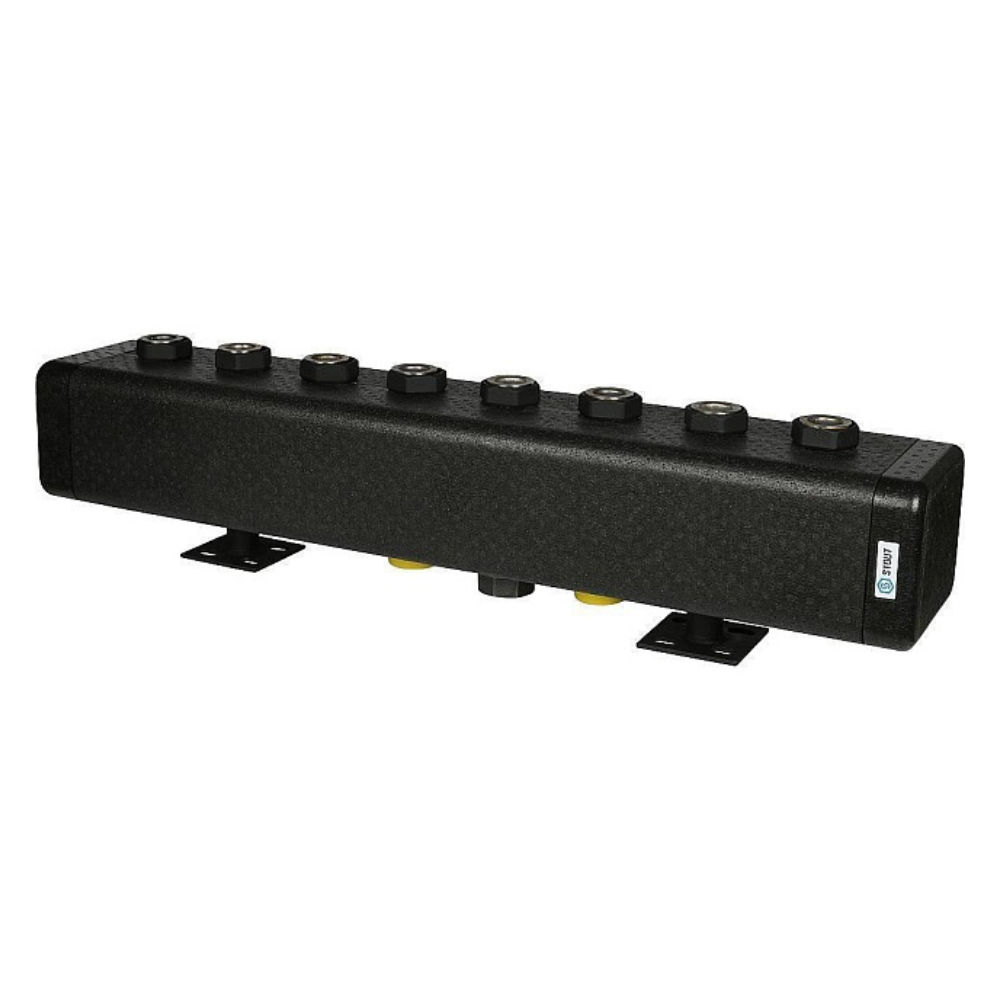 Распределительный коллектор на 4 контура DN32 в теплоизоляции / Stout фото на multiBOX