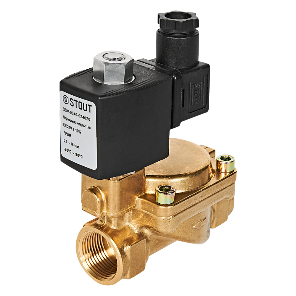 Электромагнитный клапан 3/4" НО, 24В, непрямого действия / Stout фото на multiBOX