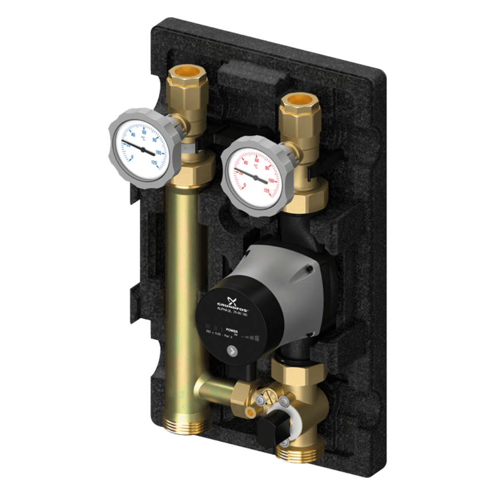 Насосная группа с 3-х ходовым смесителем МK 8 поколение 1" DN25, без насоса / Meibes фото на multiBOX