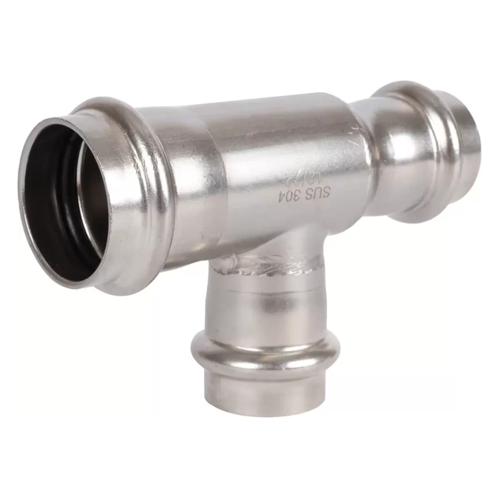 Тройник переходной ВПр 28х22х22 из нерж. стали прессовой / Rommer фото на multiBOX