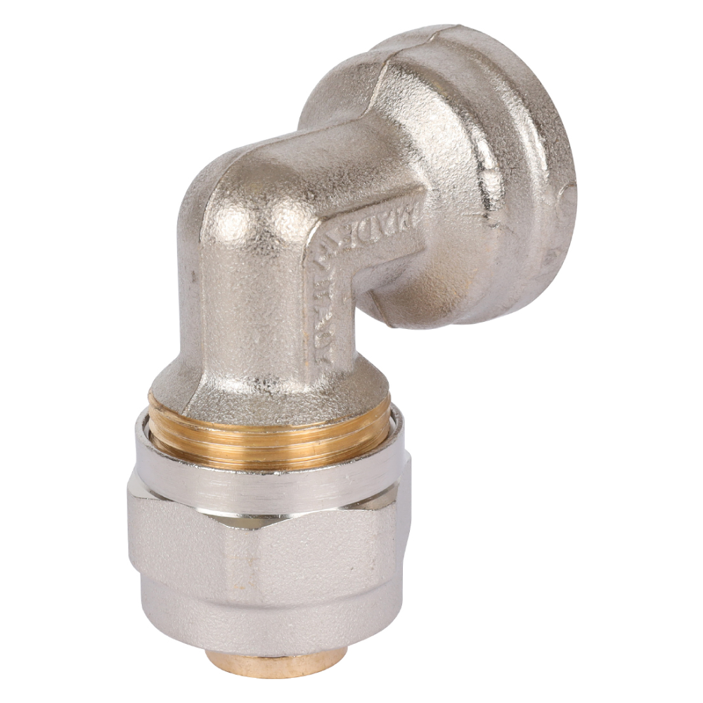 Угольник-переходник с внутр. резьбой 3/4"х20 для металлопластиковых труб винтовой / Stout фото на multiBOX