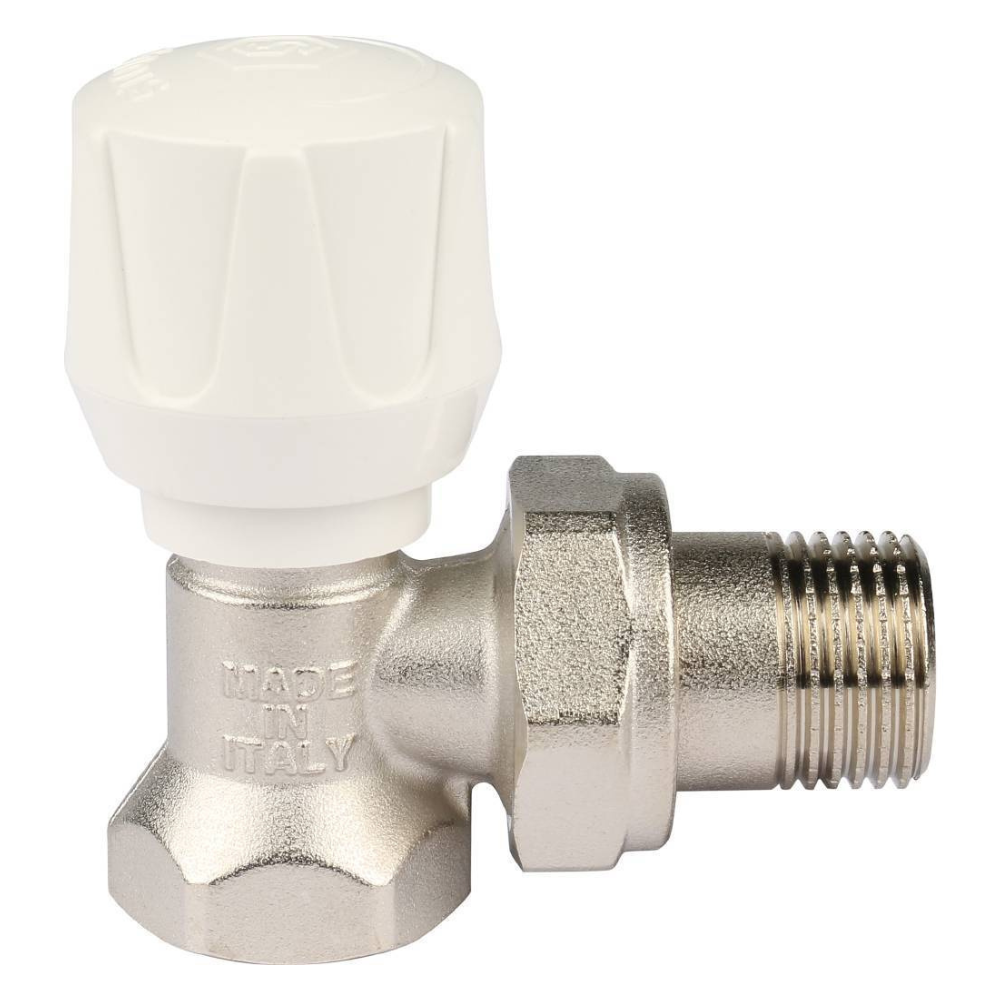 Терморегулирующий ручной клапан 1/2" для радиатора, угловой / Stout фото на multiBOX