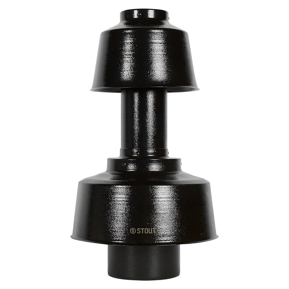 Оголовок верт. с ветрозащитой D80/125 п-п, черный широкий, традиционный / Stout фото на multiBOX