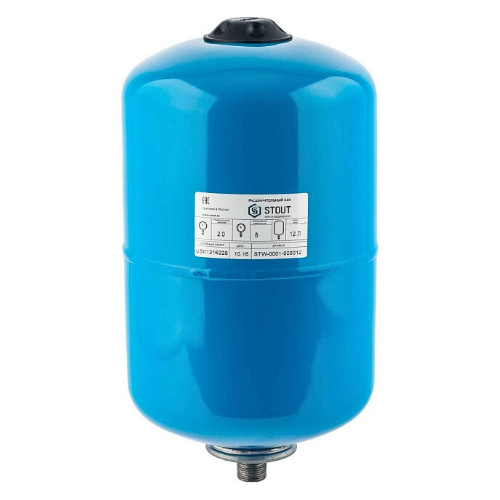 Гидроаккумулятор 12 л для водоснабжения, синий / Stout фото на multiBOX