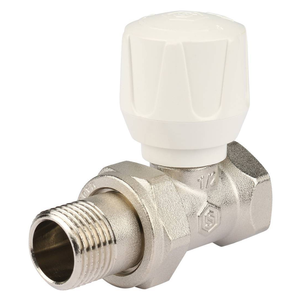 Терморегулирующий ручной клапан 1/2" для радиатора, прямой / Stout фото на multiBOX