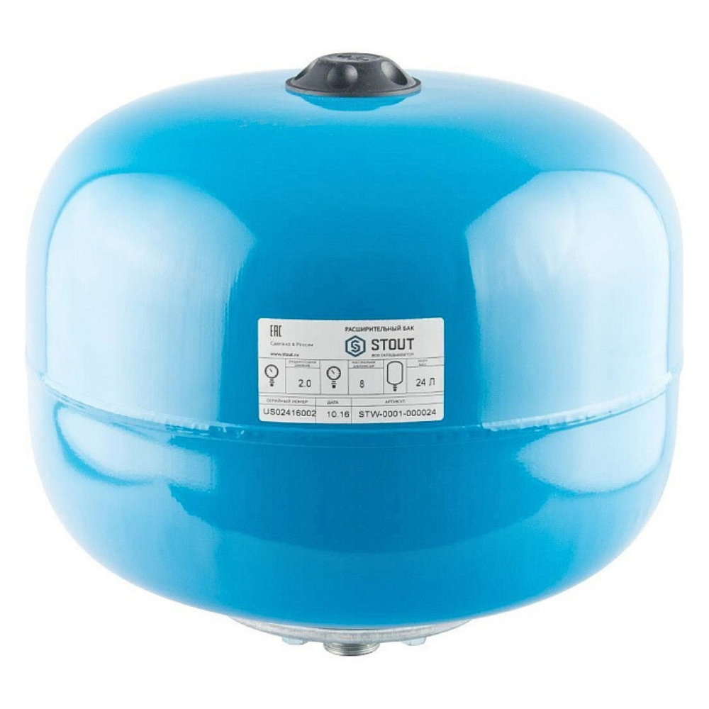 Гидроаккумулятор 24 л для водоснабжения, синий / Stout фото на multiBOX