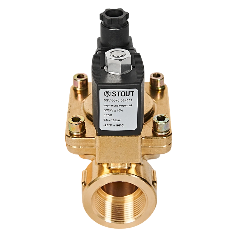 Электромагнитный клапан 1 1/4" НО, 24В, непрямого действия / Stout фото на multiBOX