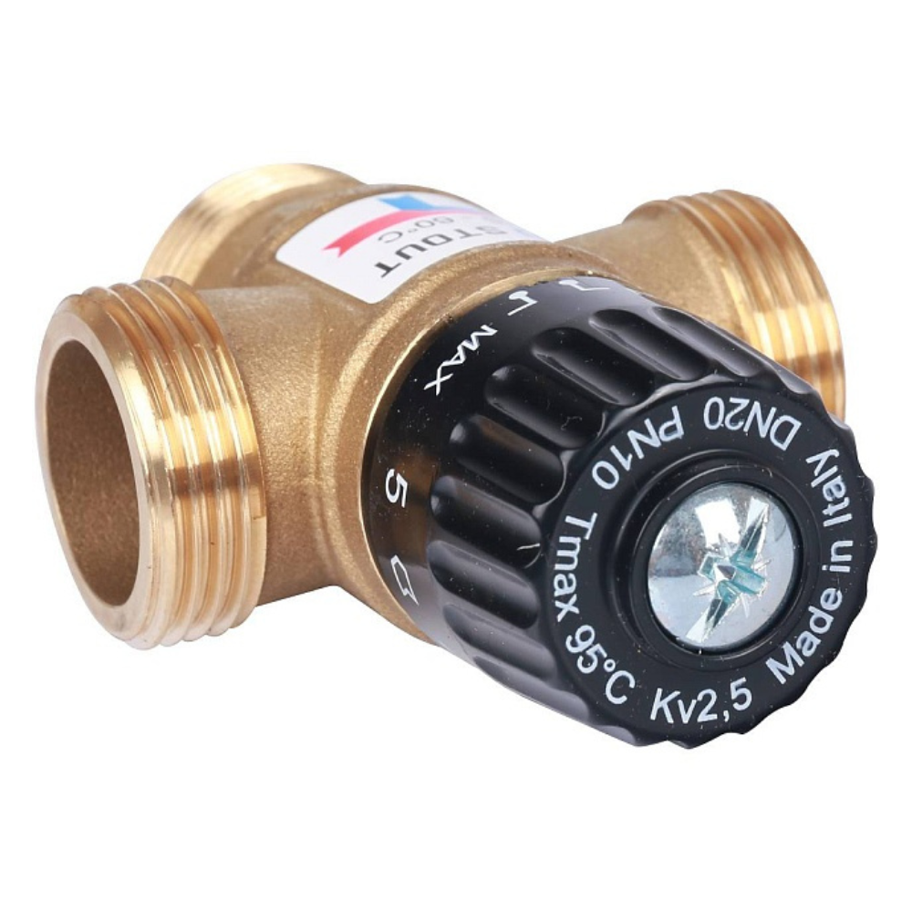 Термостатический смесительный клапан 1" НР, 35-60°С, KVs 2.5 / Stout фото на multiBOX