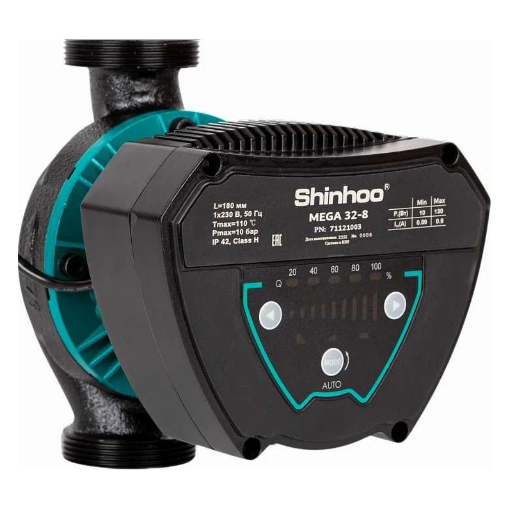 Циркуляционный насос MEGA 25-12 1x230V / Shinhoo фото на multiBOX