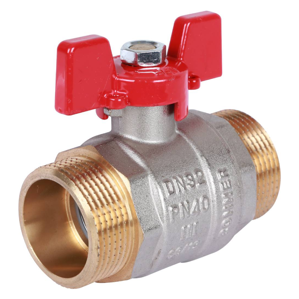 Кран шаровой 1 1/4" НР-НР, ручка бабочка / Rommer фото на multiBOX