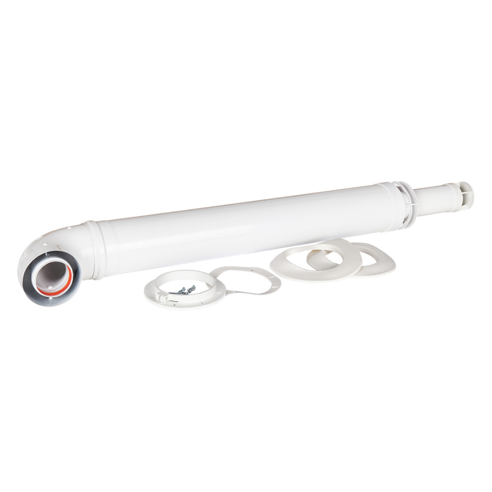 Комплект дымохода АНТИЛЁД D60/100 L750 мм (для котлов Bosch, Buderus, Navien S/C/E, Baxi ECO Nova/Classic, Baltur, Fondital) фланец в комплекте, традиционный / Rommer фото на multiBOX