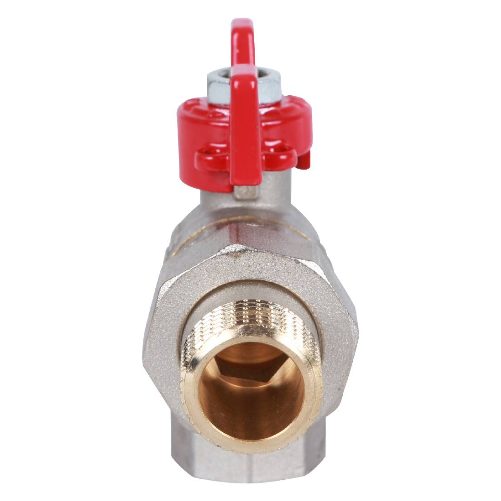 Кран шаровой угловой с американкой 1/2" ВР-НР, ручка бабочка / Rommer фото на multiBOX