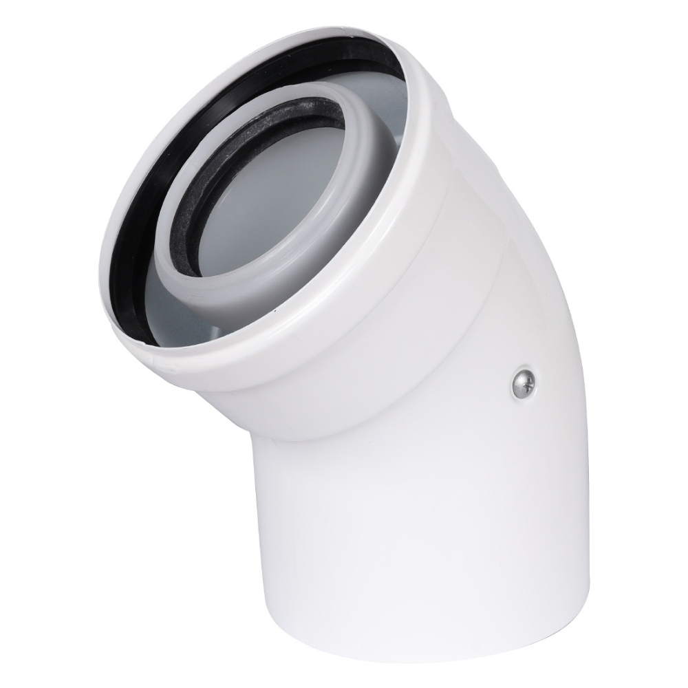 Отвод угол 45 гр. D60/100 п-м, конденсационный / Rommer фото на multiBOX