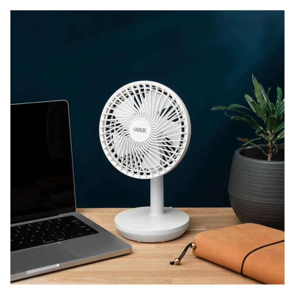 Вентилятор настольный USB 6 Вт, белый / DUX фото на multiBOX