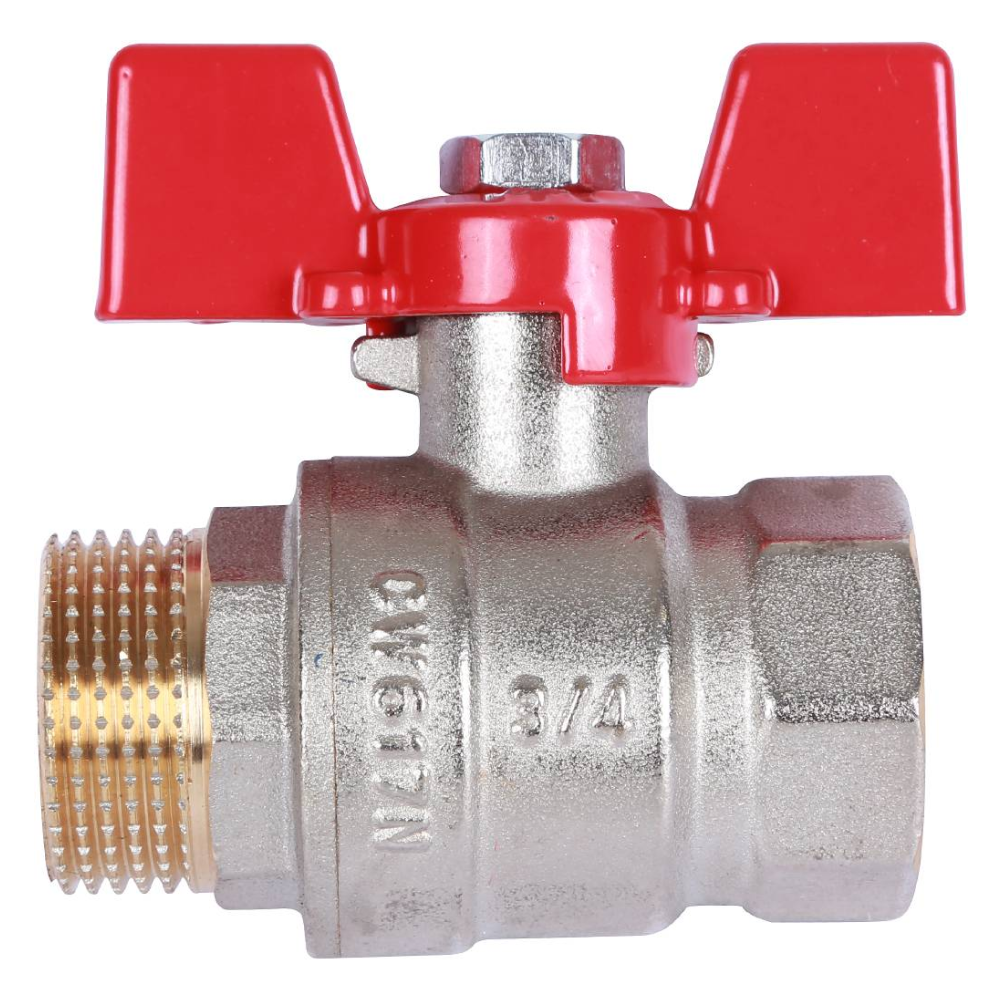 Кран шаровой 3/4" ВР-НР, ручка бабочка / Rommer фото на multiBOX