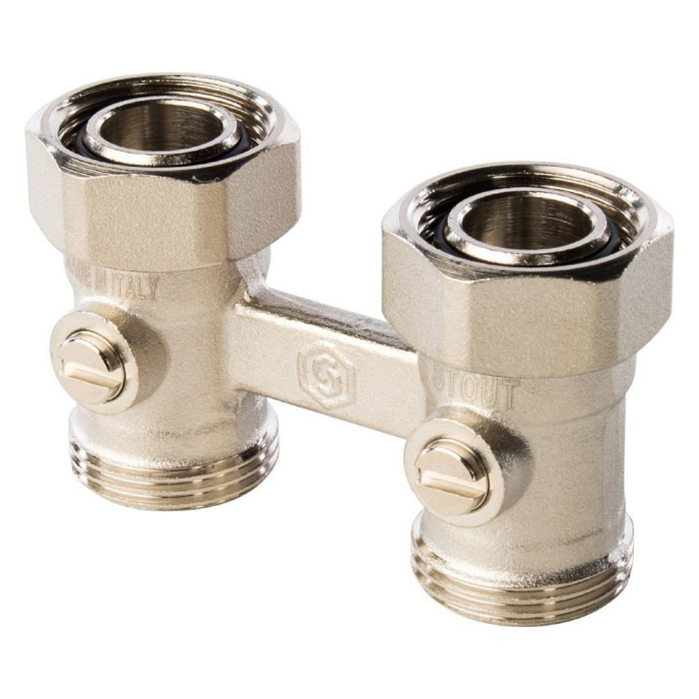 Узел нижнего подключения радиатора 3/4" для двухтрубной системы, прямой / Stout фото на multiBOX