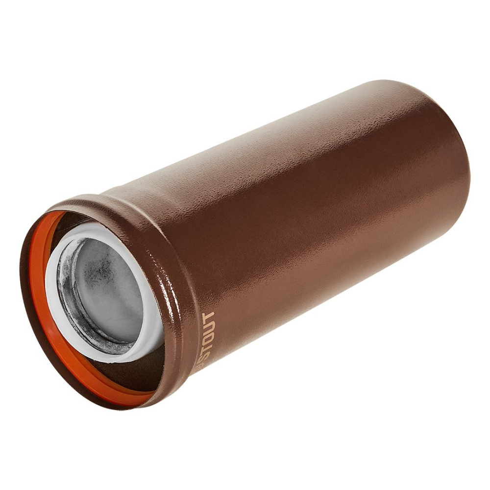 Удлинитель D60/100 п-м L250 мм, коричневый, конденсационный / Stout фото на multiBOX