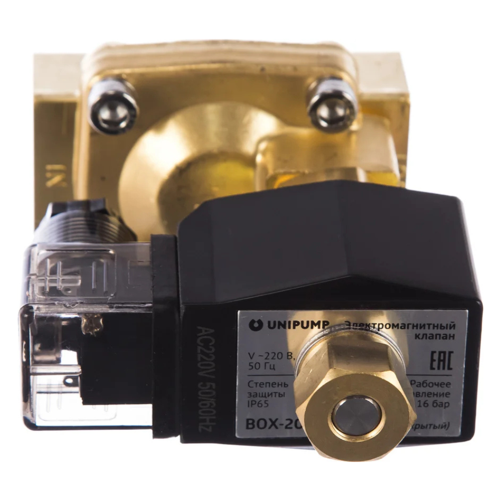 Электромагнитный клапан BOX-20 3/4" НО, 220В / Unipump фото на multiBOX