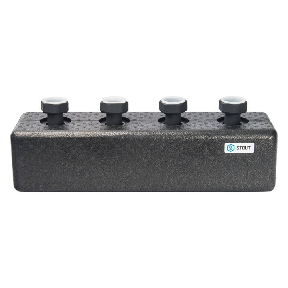 Распределительный коллектор на 2 контура DN25 в теплоизоляции / Stout фото на multiBOX