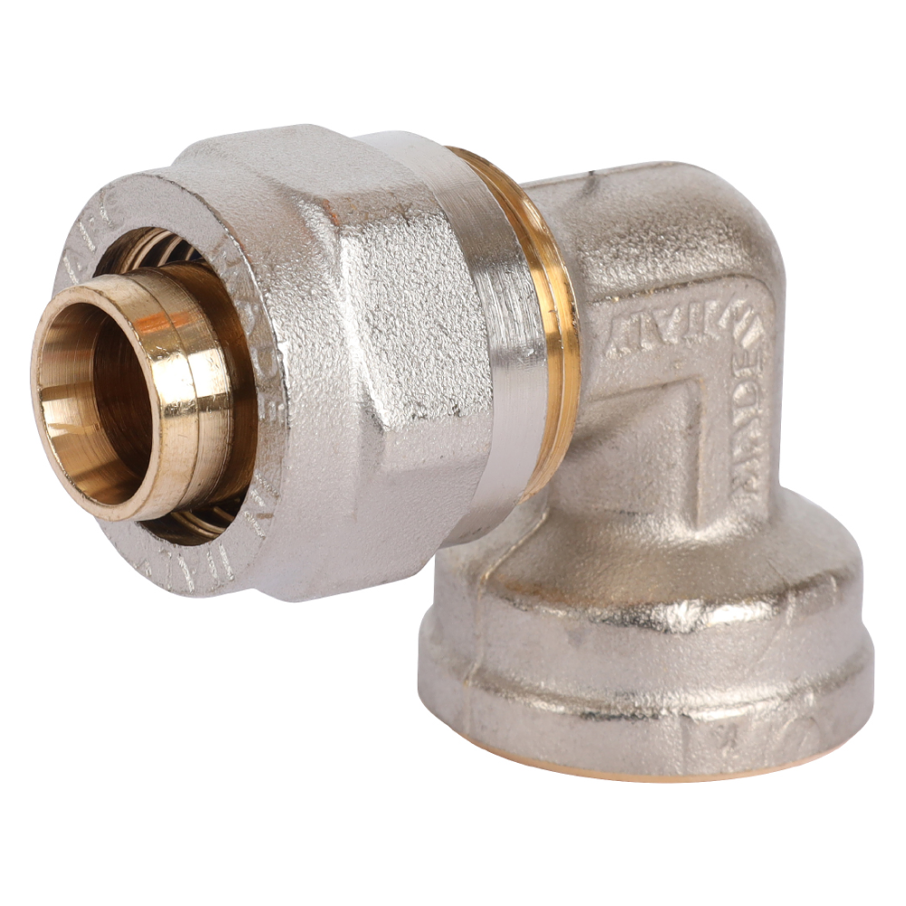 Угольник-переходник с внутр. резьбой 3/4"х20 для металлопластиковых труб винтовой / Stout фото на multiBOX