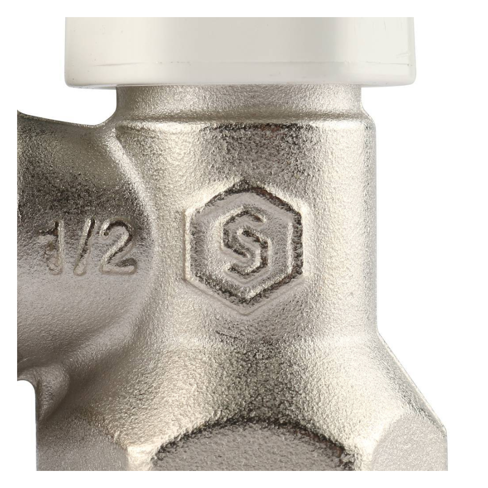 Запорно-балансировочный клапан 1/2" для радиатора, угловой / Stout фото на multiBOX