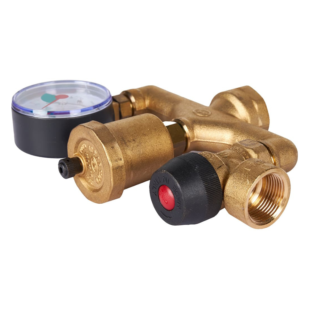 Группа безопасности котла до 50 кВт, 3 бар, 1" в теплоизоляции (503.528) / Stout фото на multiBOX