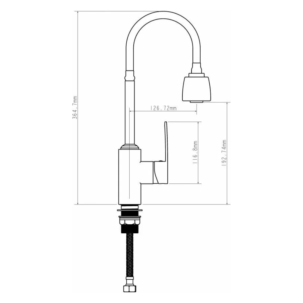Смеситель для кухни D35-A, серия 270 белый (EC0275WT) / Econoce фото на multiBOX